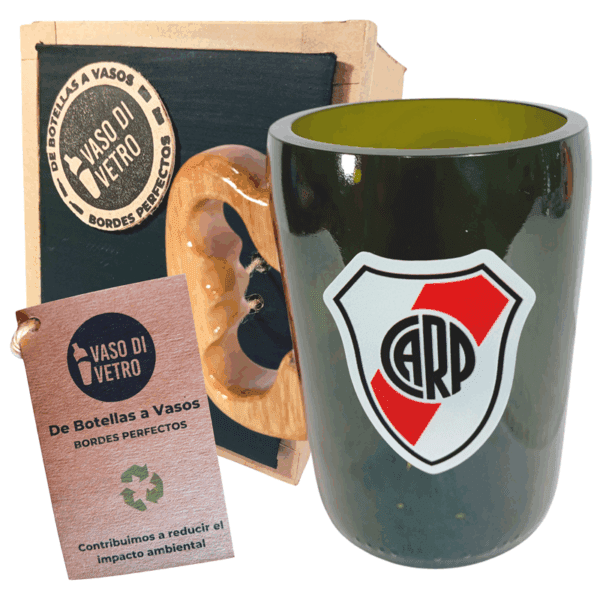 Chopp River Plate de botella de vidrio cortada VASODIVETRO