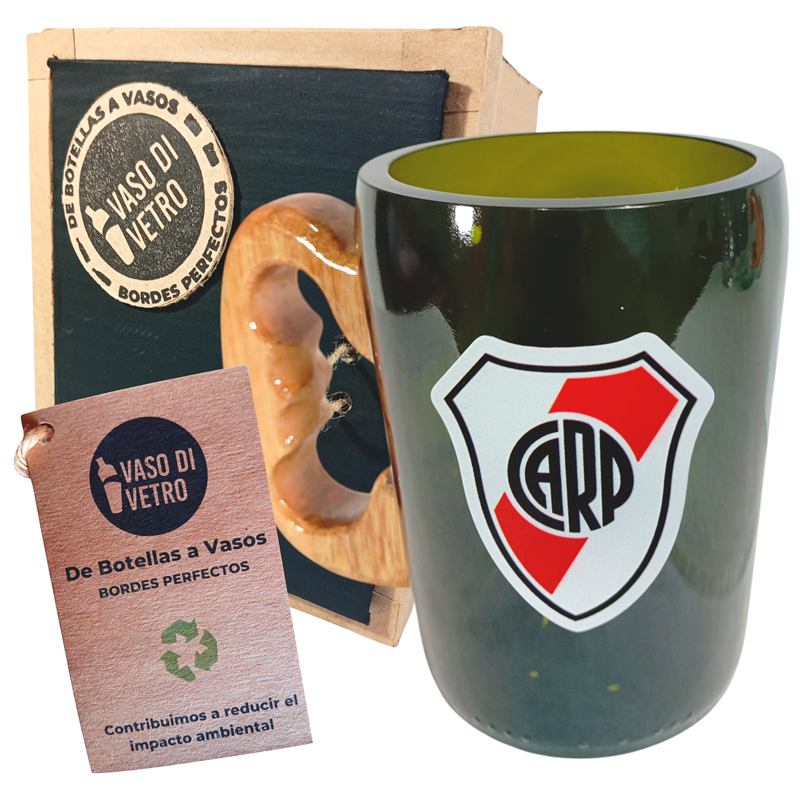 Chopp River Plate de botella de vidrio cortada VASODIVETRO