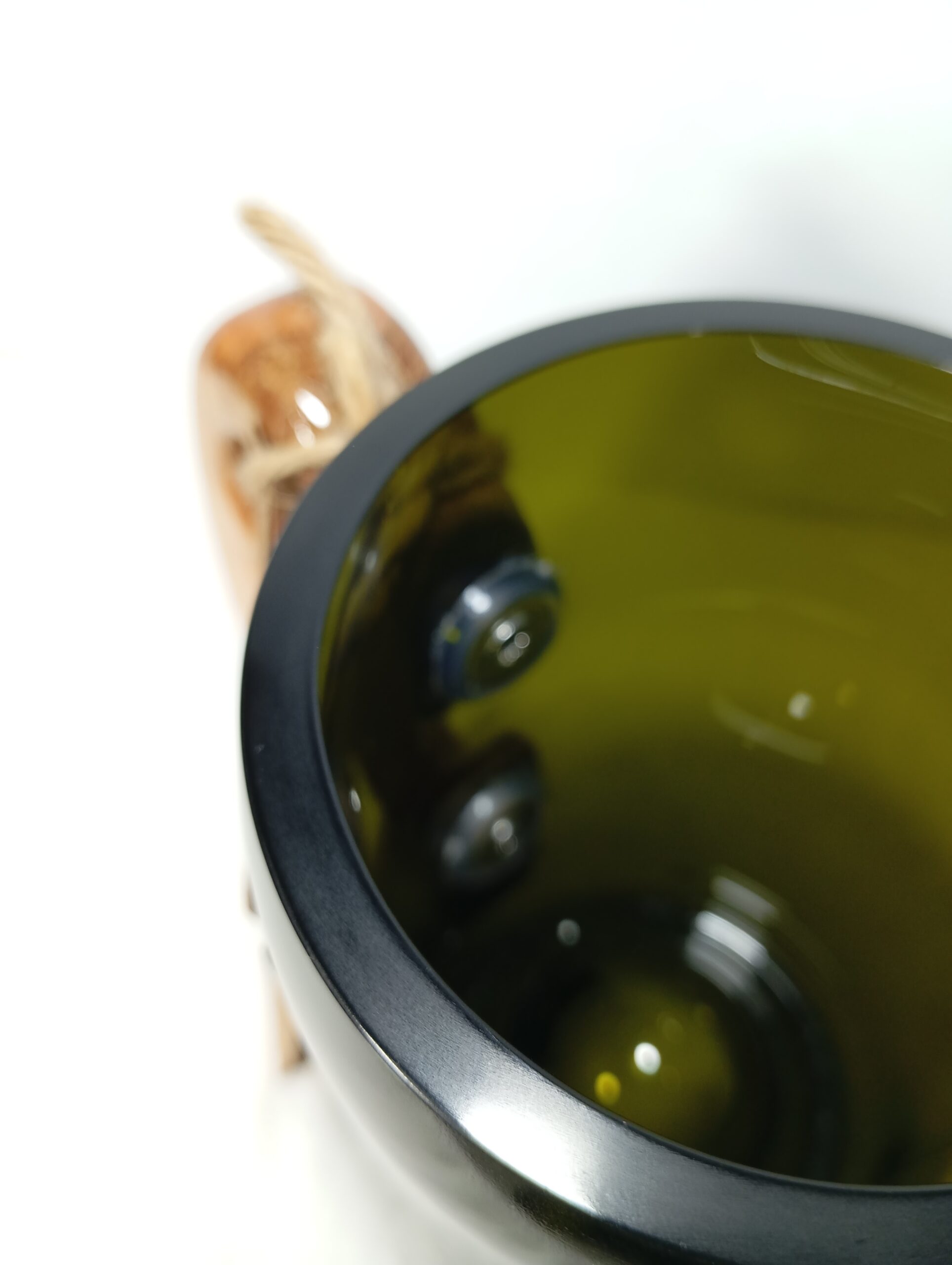 Chopp de Boca de botella cortada para regalar. Escudo del Club en vinilo UV. Hecho por VASODIVETRO