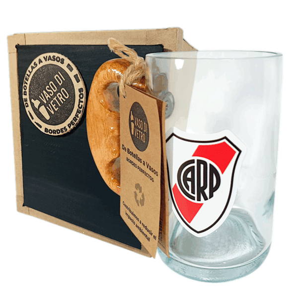 Chopp River Plate de Botella Cortada con Vinilo UV - VASODIVETRO
