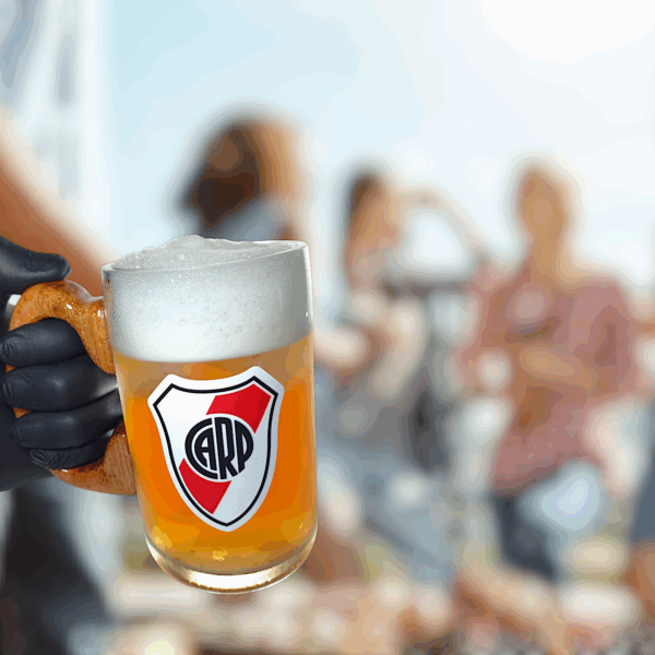 Chopp River Plate de Botella Cortada con Vinilo UV - VASODIVETRO