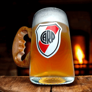 Chopp River Plate de Botella Cortada con Vinilo UV - VASODIVETRO