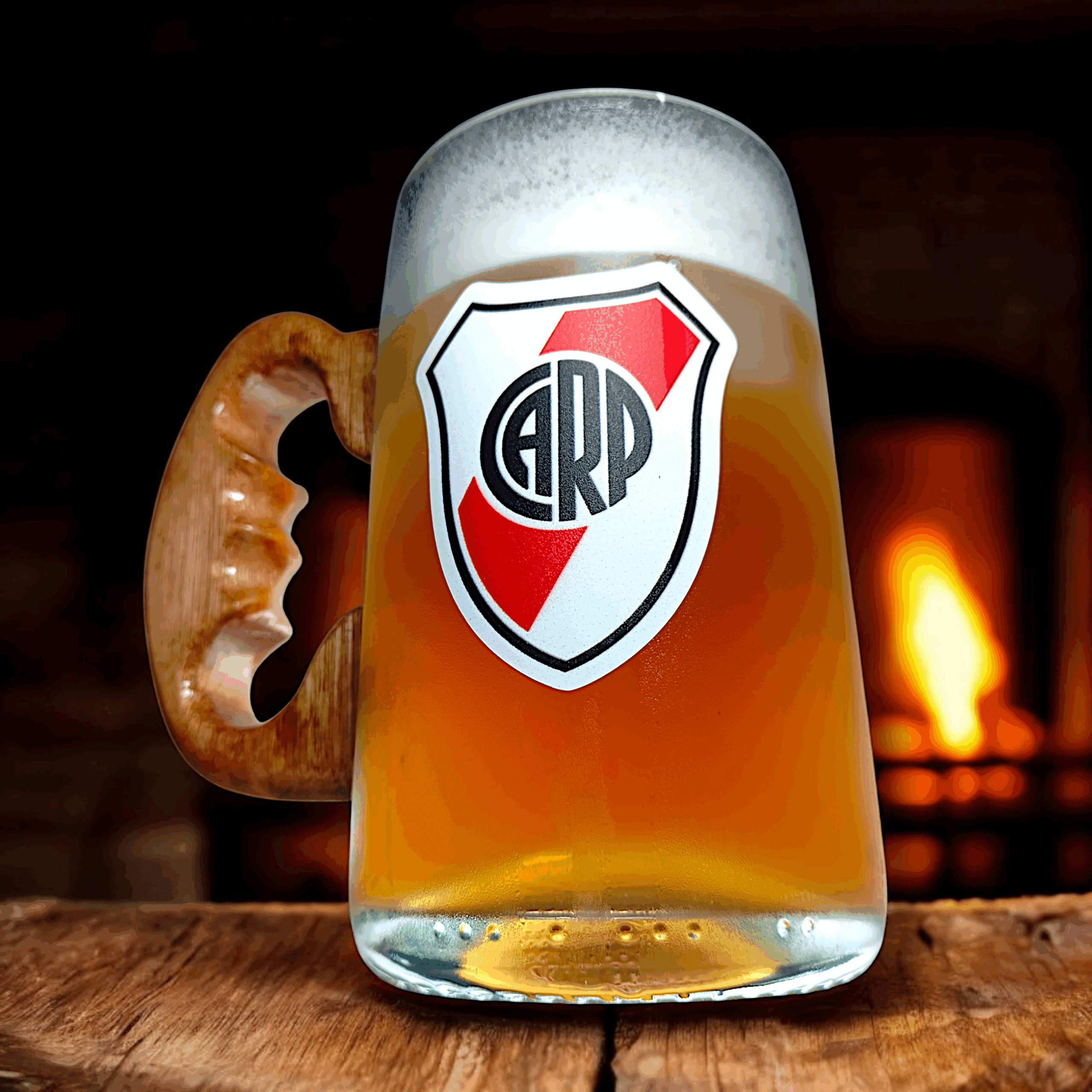 Chopp River Plate de Botella Cortada con Vinilo UV - VASODIVETRO