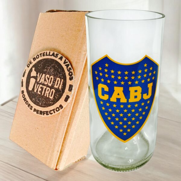 Regalo Original Vaso BOCA vinilo gama media laqueado VASODIVETRO La Plata