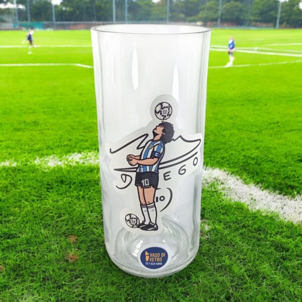 Regalo Original Vaso DIEGO MARADONA + FIRMA VASODIVETRO La Plata