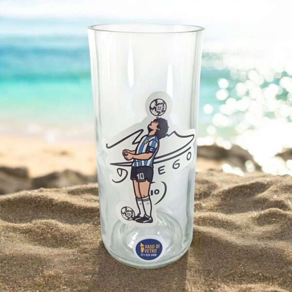 Regalo Original Vaso DIEGO MARADONA + FIRMA VASODIVETRO La Plata