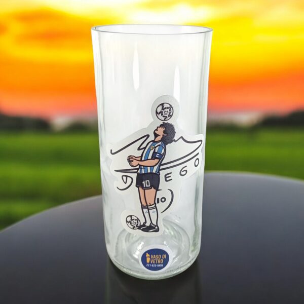 Regalo Original Vaso DIEGO MARADONA + FIRMA VASODIVETRO La Plata