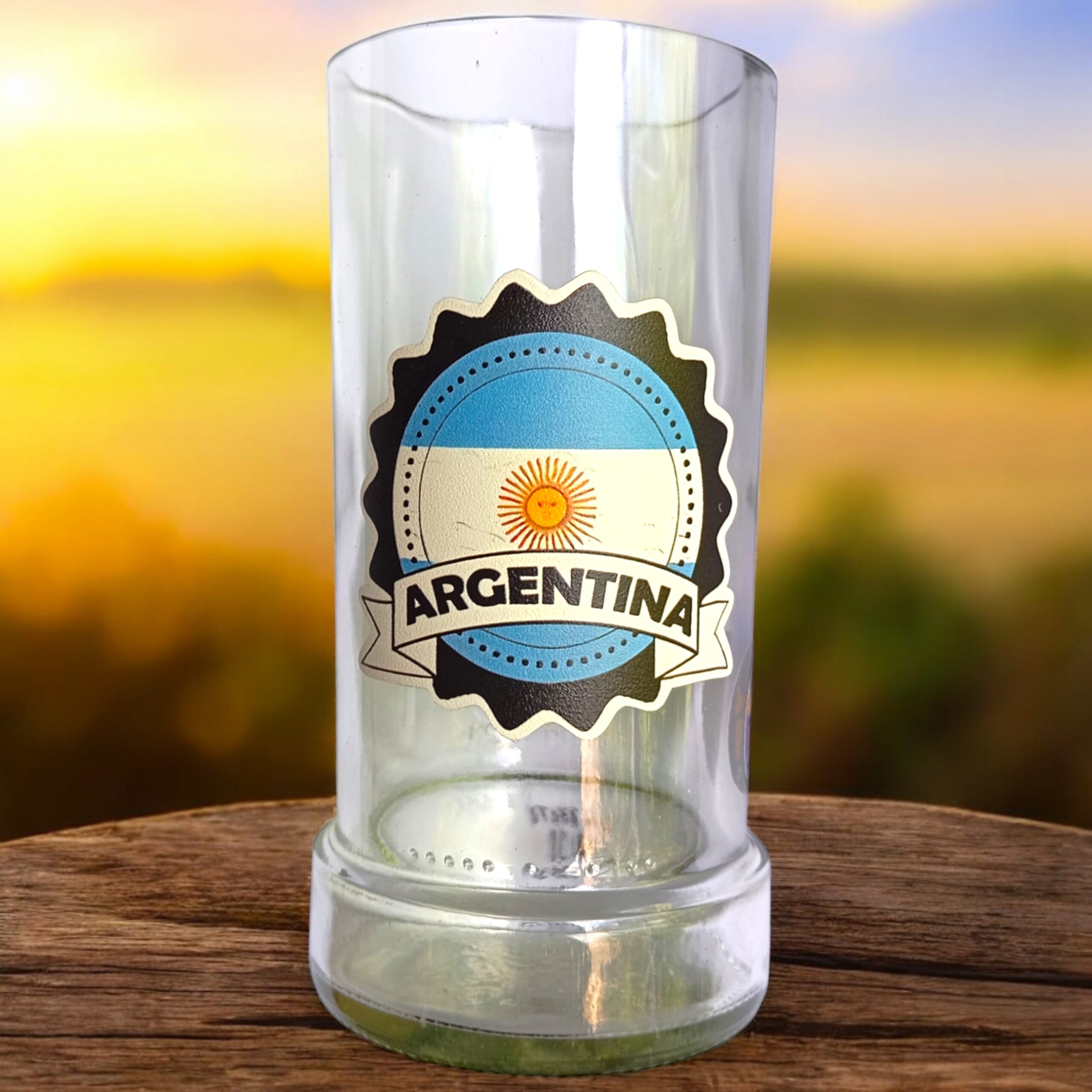 Regalo Original Vaso BANDERA ARGENTINA VASODIVETRO La Plata