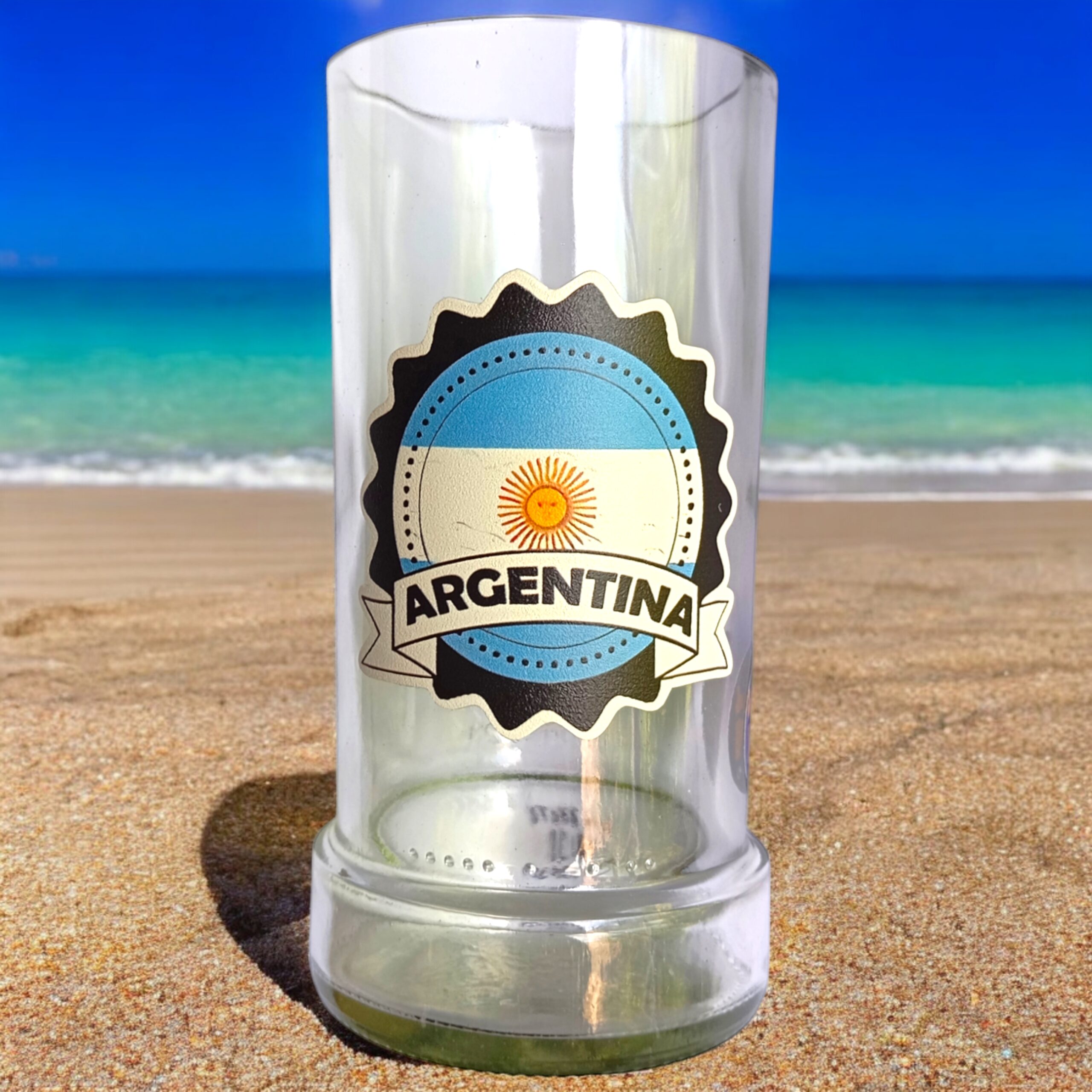 Regalo Original Vaso BANDERA ARGENTINA VASODIVETRO La Plata