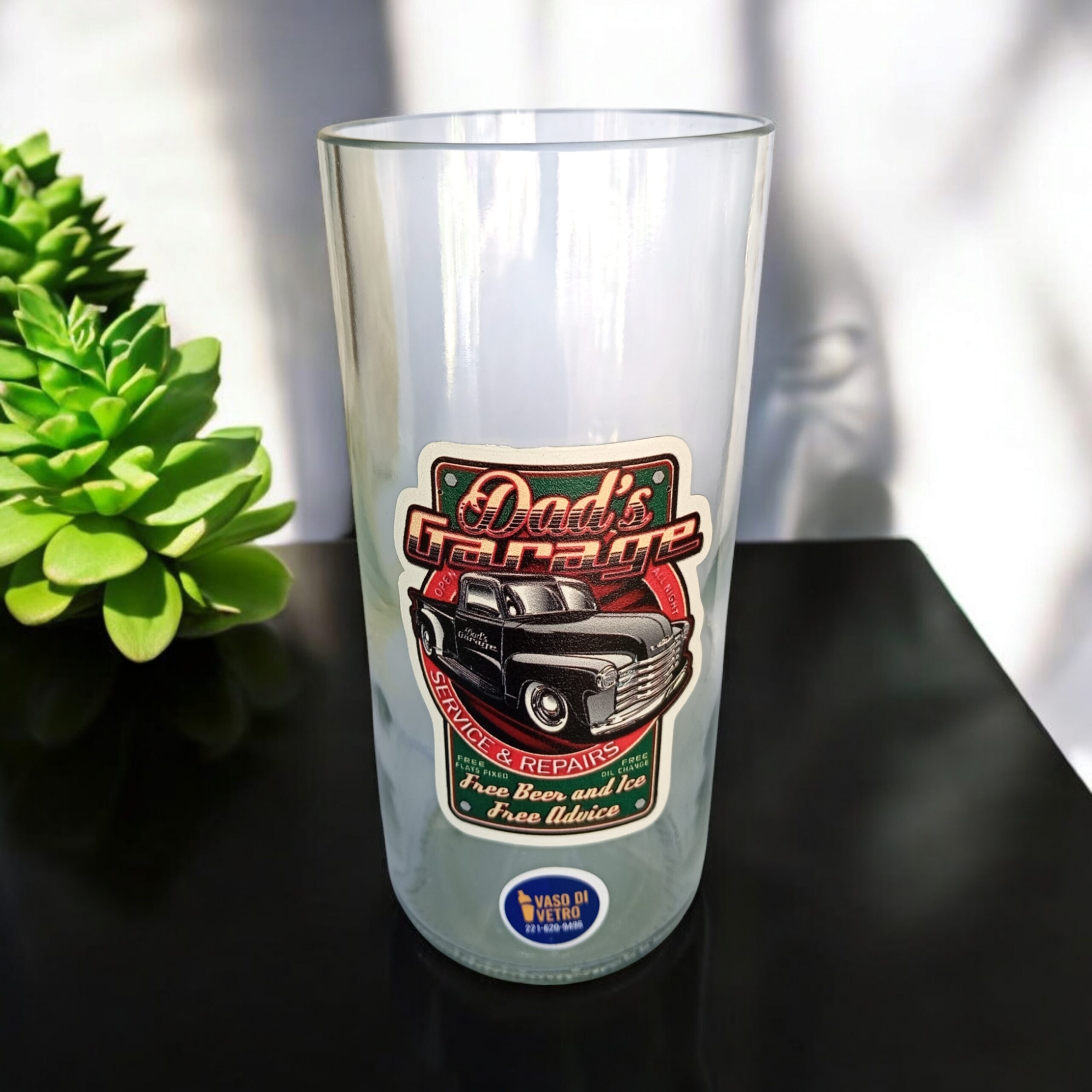 Regalo Original Vaso Auto Antiguo Dad Garage VASODIVETRO La Plata