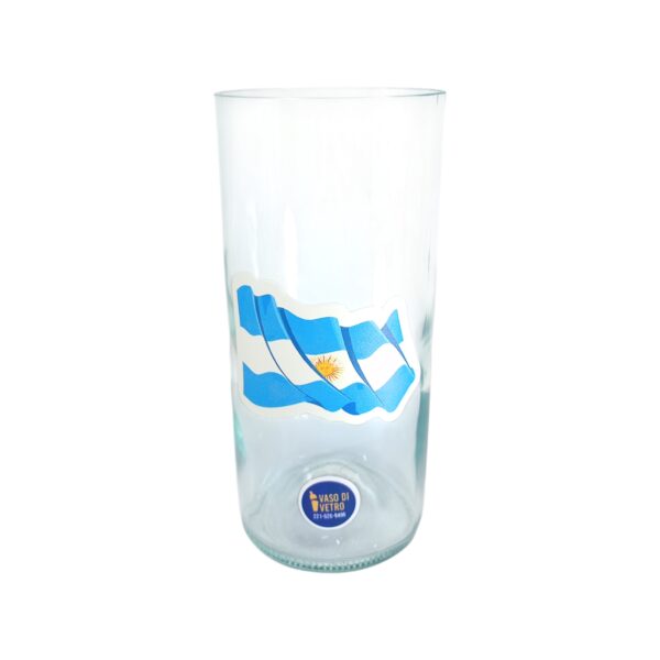 Regalo Original Vaso BANDERA ARGENTINA FLAMEANDO VASODIVETRO La Plata