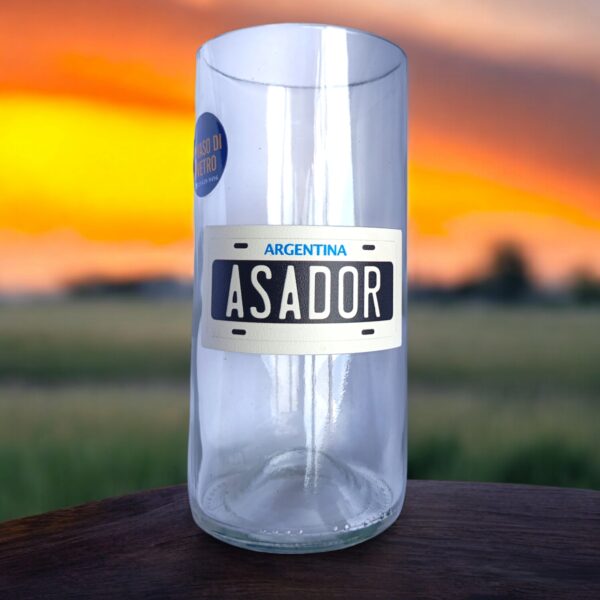 Regalo Original Vaso ASADOR CHAPA ARGENTINA VASODIVETRO La Plata