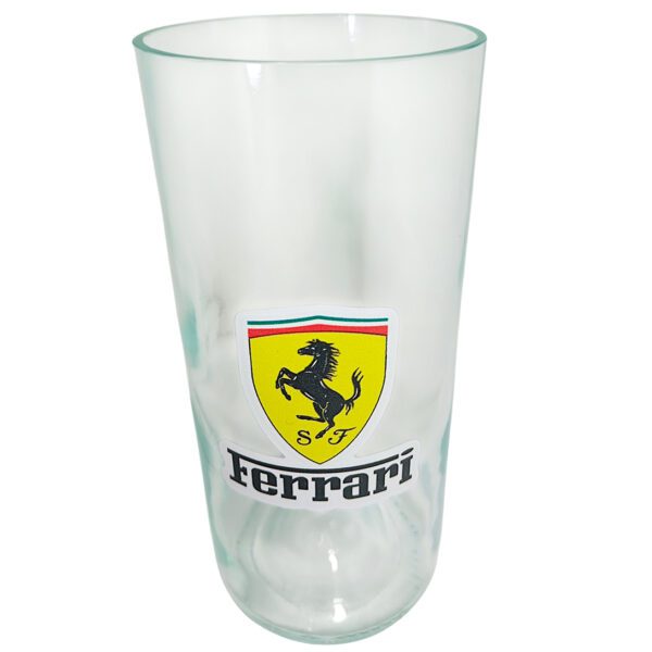 Vaso de Ferrari vasodivetro de botella reutilizada