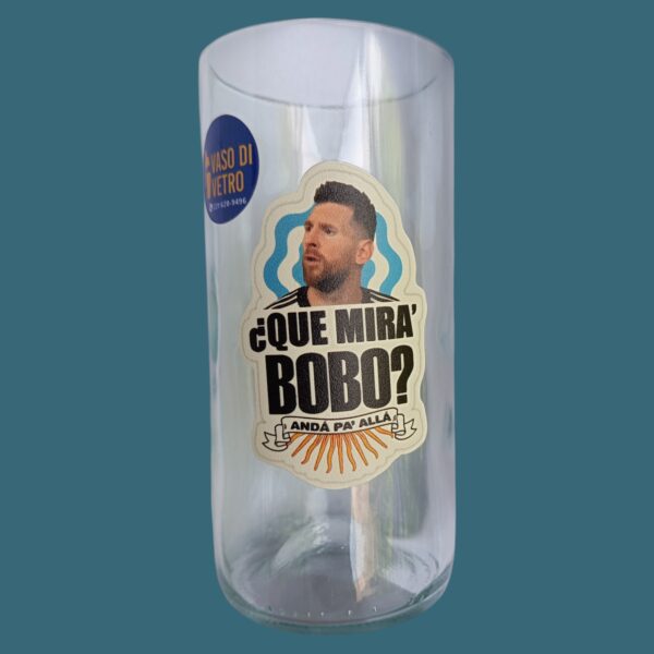 Regalo Original Vaso Messi que mira bobo VASODIVETRO La Plata
