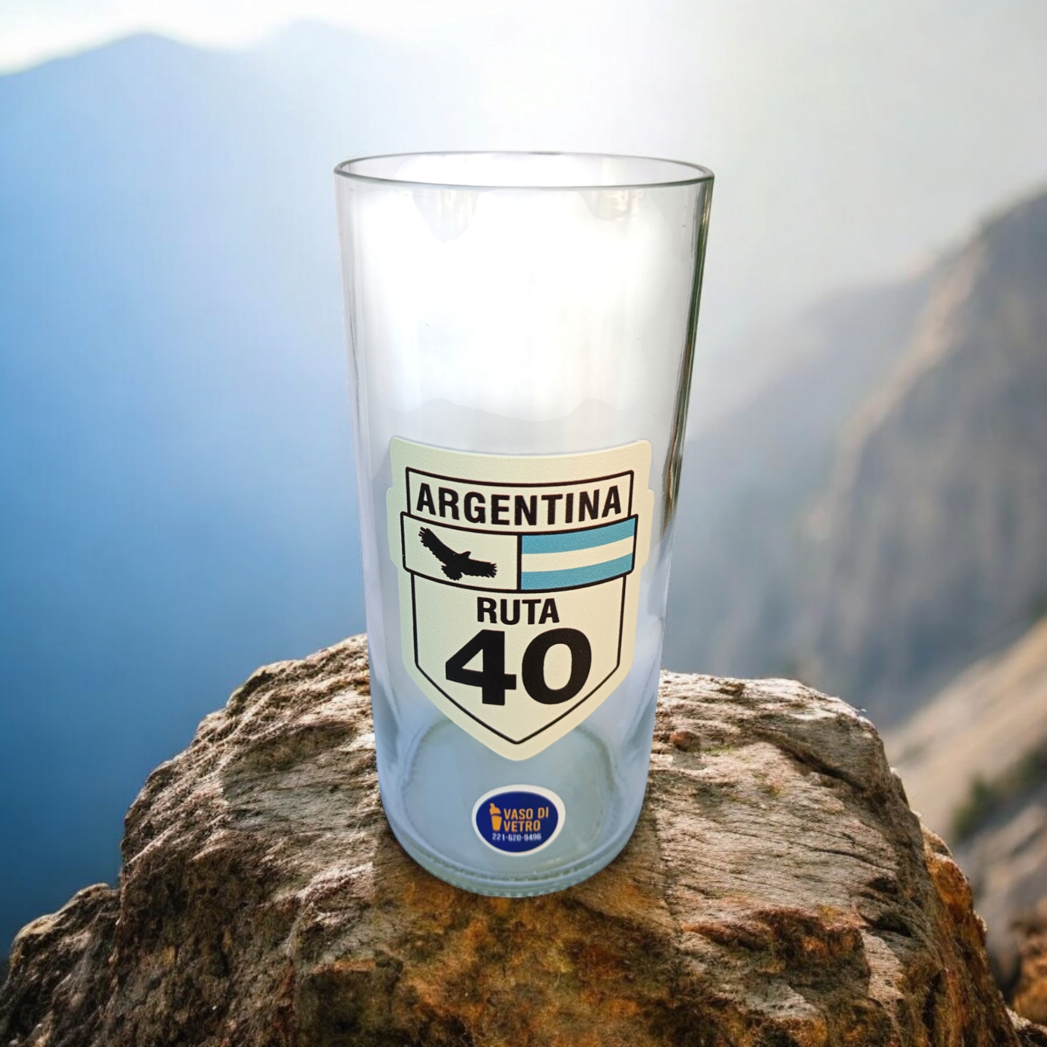 Regalo Original Vaso Ruta 40 Argentina VASODIVETRO La Plata