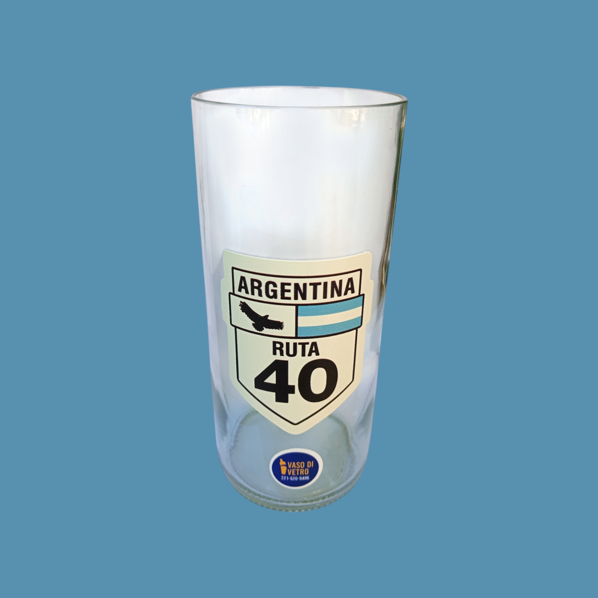 Regalo Original Vaso Ruta 40 Argentina VASODIVETRO La Plata
