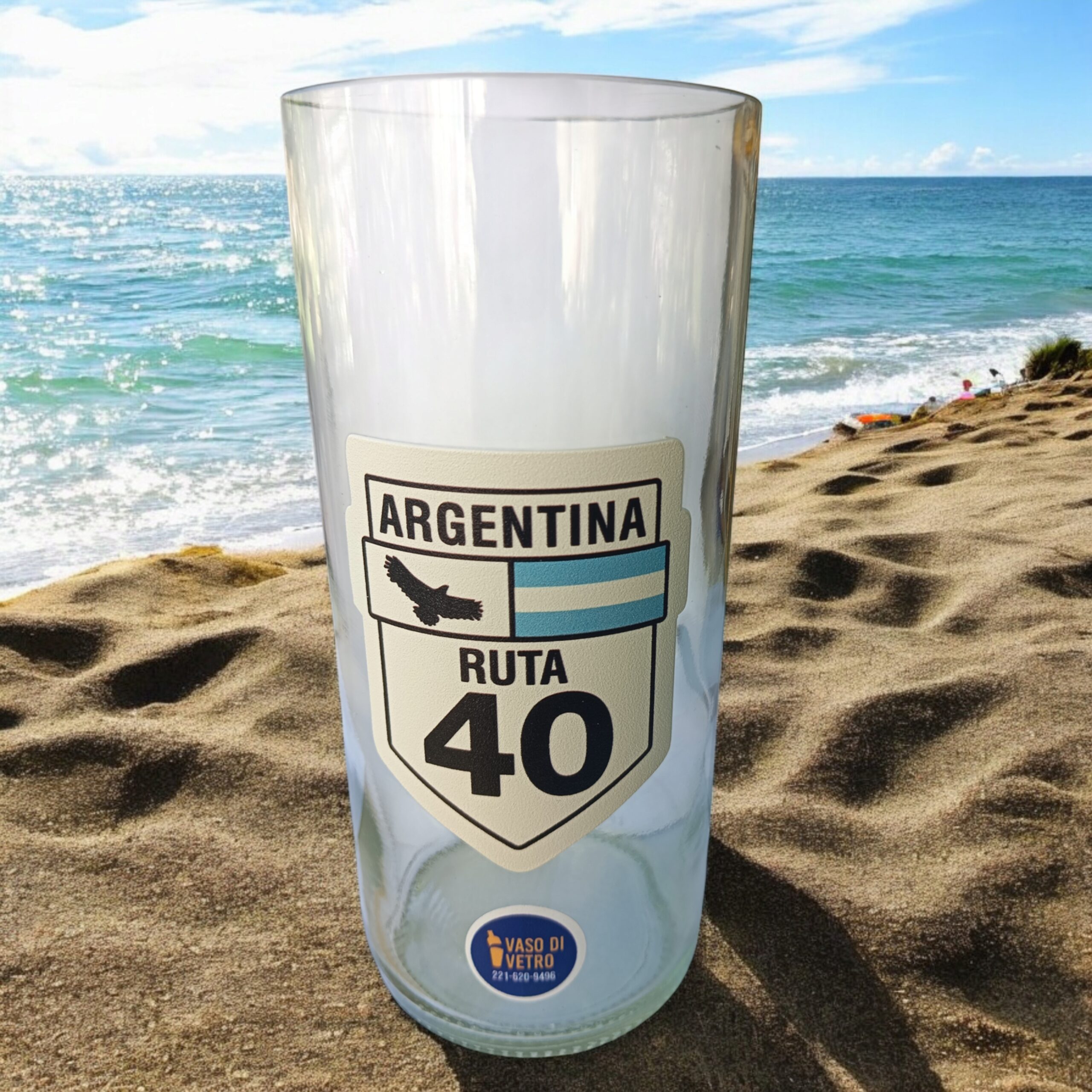 Regalo Original Vaso Ruta 40 Argentina VASODIVETRO La Plata