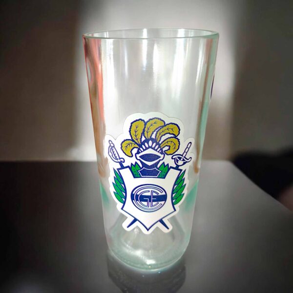 Vaso de Gimnasia de La Plata Regalo Original botella cortada