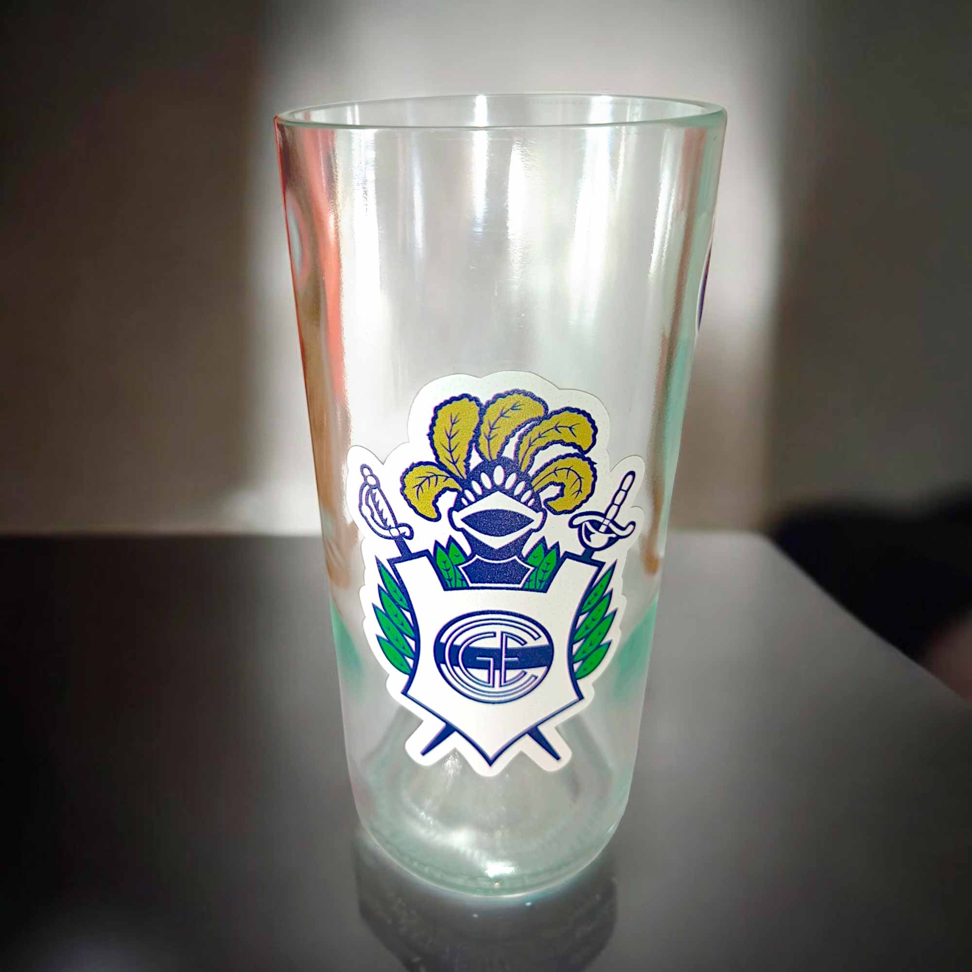 Vaso de Gimnasia de La Plata Regalo Original botella cortada